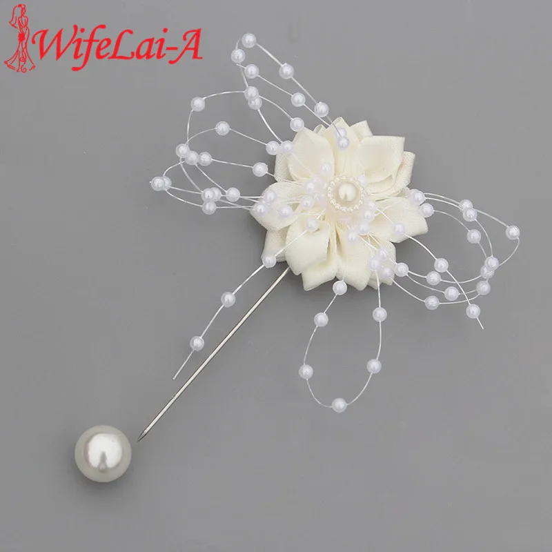 WifeLai-A 2piece Ivory Pearls Beaded Ivory Satin Flowers Pin Bridal Pearl Beads Flowers for Wedding Groom Boutonniere XH0679-17
WifeLai-A 2piece Ivory Pearls Beaded Ivory Satin Flowers Pin Bridal Pearl Beads Flowers for Wedding Groom Boutonniere XH0679-17