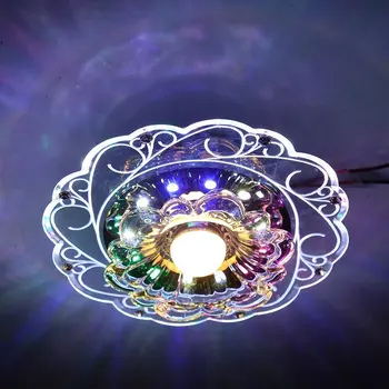 3W LED Crystal Lotus Ceiling Light Flush Lamp Main Warm Light Auxiliary Colorful Light Indoor Lighting
3W LED Crystal Lotus Ceiling Light Flush Lamp Main Warm Light Auxiliary Colorful Light Indoor Lighting