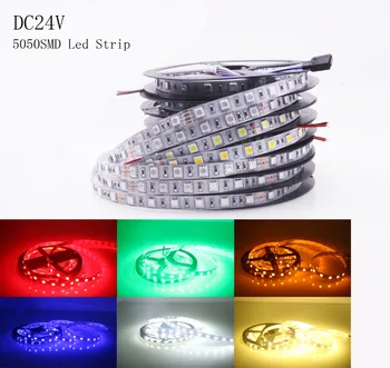 5m 60LEDs/m White PCB DC24V 5050 IP30 Non Waterproof Flexible LED Light White/Warm White/Blue /Green/Red /Yellow/RGB LED Strip
5m 60LEDs/m White PCB DC24V 5050 IP30 Non Waterproof Flexible LED Light White/Warm White/Blue /Green/Red /Yellow/RGB LED Strip