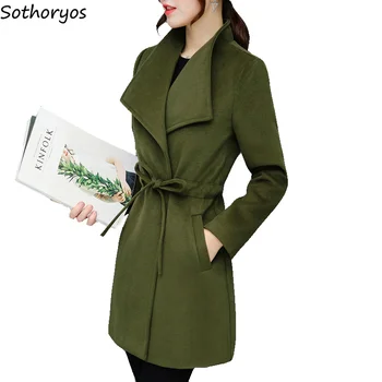Blends Women Long Turn-down Collar Pockets Covered Button Casual Coats Womens Solid Simple All-match Korean Style Overcoat Slim
Blends Women Long Turn-down Collar Pockets Covered Button Casual Coats Womens Solid Simple All-match Korean Style Overcoat Slim