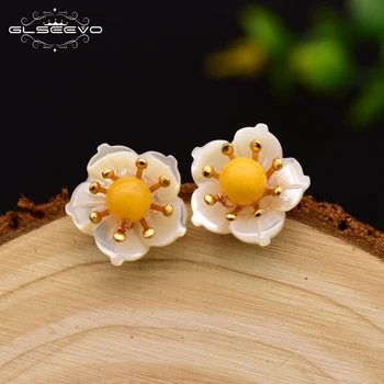 GLSEEVO Original Design Shell Flower Women's Stud Earrings Party Gift Beeswax Stud Earrings For Daughter Fine Jewelry GE0610
GLSEEVO Original Design Shell Flower Women's Stud Earrings Party Gift Beeswax Stud Earrings For Daughter Fine Jewelry GE0610