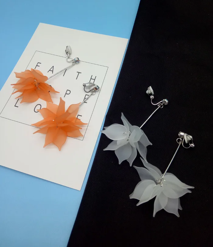 Bohemia Statement Big Resin Flower Ear Clip On Earrings Non Pierced Ear Cuff Rhinestone Long Tassel Earrings White Orange
Bohemia Statement Big Resin Flower Ear Clip On Earrings Non Pierced Ear Cuff Rhinestone Long Tassel Earrings White Orange