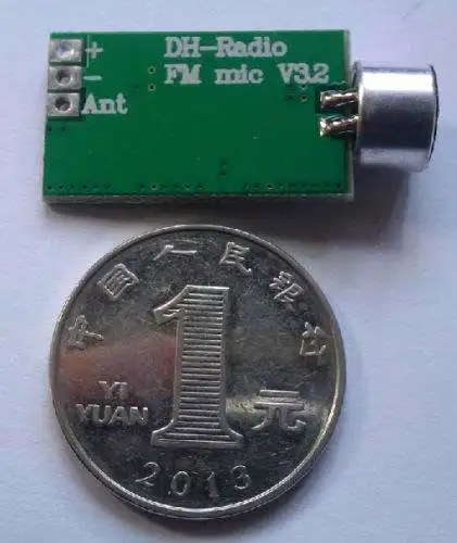 V3.2 POWER voltage 5V 6V 9V Frequency adjustment FM Transmitter Module 88MHZ-108MHZ Mini Bug Wiretap Dictagraph Interceptor
V3.2 POWER voltage 5V 6V 9V Frequency adjustment FM Transmitter Module 88MHZ-108MHZ Mini Bug Wiretap Dictagraph Interceptor