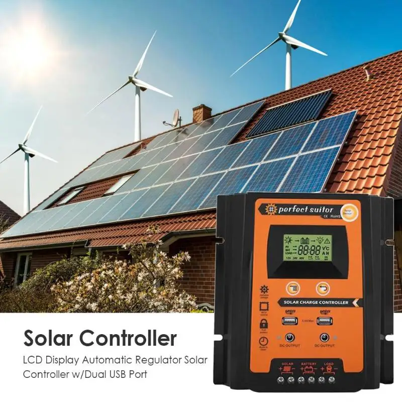 12V24V 30A50A70A MPPT Solar Charge Controller Solar Panel Battery Regulator Dual USB LCD Display Top Quality charge controller
12V24V 30A50A70A MPPT Solar Charge Controller Solar Panel Battery Regulator Dual USB LCD Display Top Quality charge controller