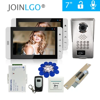 FREE SHIPPING 7" Screen LCD Video Door Phone Intercom Kit 2 Monitors RFID Code Keypad Unlock Doorbell Camera Strike Door Lock
FREE SHIPPING 7" Screen LCD Video Door Phone Intercom Kit 2 Monitors RFID Code Keypad Unlock Doorbell Camera Strike Door Lock