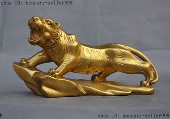 China Fengshui Brass Exorcise Evil Spirits success Zodiac Tiger Statue Sculpture 
China Fengshui Brass Exorcise Evil Spirits success Zodiac Tiger Statue Sculpture