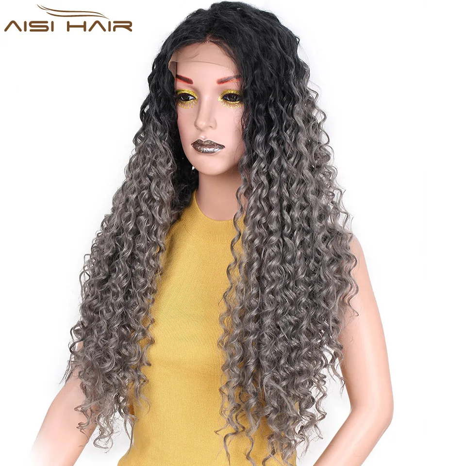 I's a wig Long Omber Grey Kinky Curly Wig 22 inch Synthetic Front Lace Wigs for Women Baby Braided Hair Temperature Fiber
I's a wig Long Omber Grey Kinky Curly Wig 22 inch Synthetic Front Lace Wigs for Women Baby Braided Hair Temperature Fiber