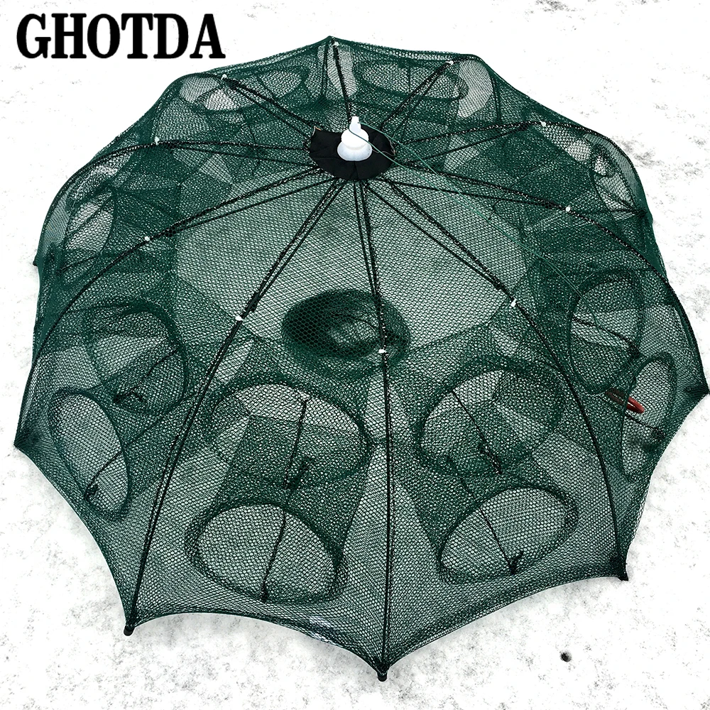 Strengthened 4-20 Holes Automatic Fishing Net Shrimp Cage Nylon Foldable Crab Fish Trap Cast Net Cast Folding Fishing Network
Strengthened 4-20 Holes Automatic Fishing Net Shrimp Cage Nylon Foldable Crab Fish Trap Cast Net Cast Folding Fishing Network