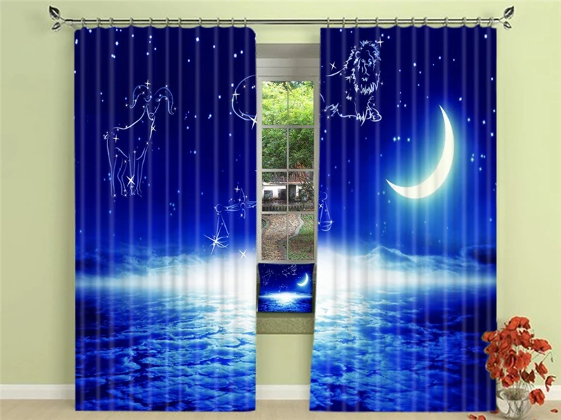 Constellations in the sky Blackout Curtains Healthy non-pollution Digital Print Colorful Curtains for Bedding room Living room
Constellations in the sky Blackout Curtains Healthy non-pollution Digital Print Colorful Curtains for Bedding room Living room
