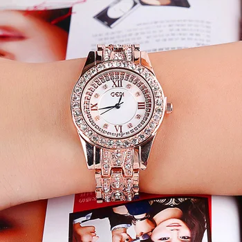Luxury Watch Ladies Fashion Casual Waterproof Women's Quartz Watches Alloy Graceful Women's Watch Diamonds Rose Gold
Luxury Watch Ladies Fashion Casual Waterproof Women's Quartz Watches Alloy Graceful Women's Watch Diamonds Rose Gold