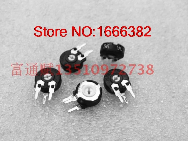 Original potentiometer switch adjustable resistance PT10-503 diameter 10mm 50K vertical arrow hole
Original potentiometer switch adjustable resistance PT10-503 diameter 10mm 50K vertical arrow hole