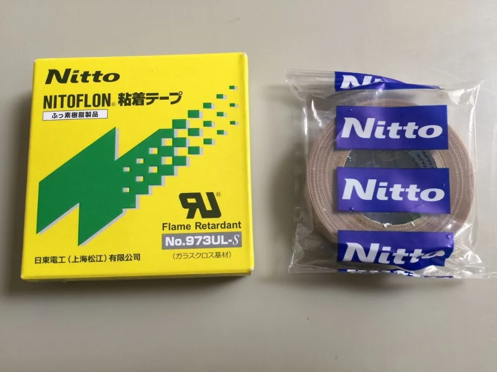 NITTO-NITOFLON 0.13MM*13MM*10M Adhesive tape coated with single surface silicone adhesive on Fluoroplastic Film.PTFE No.973UL-S |