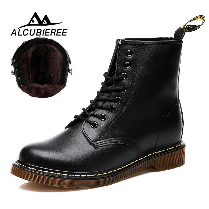 Unisex Leather Boots Fashion Winter Motorcycle Martin Boots Men Casual Ankle Boots With Warm Fur Couple Snow Boots Big Size
Unisex Leather Boots Fashion Winter Motorcycle Martin Boots Men Casual Ankle Boots With Warm Fur Couple Snow Boots Big Size