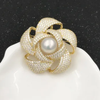 Luxury Flower Pearl Brooch Jewelry Findings&Components Women DIY Pearl Breastpin Accessory Silver&Gold Color 3Pcs
Luxury Flower Pearl Brooch Jewelry Findings&Components Women DIY Pearl Breastpin Accessory Silver&Gold Color 3Pcs