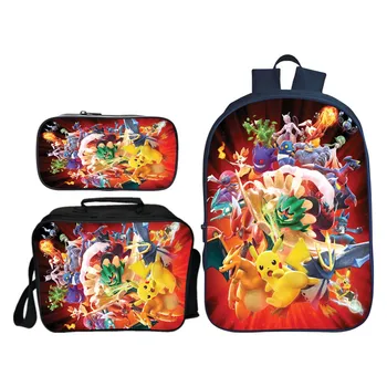 New Arrivals 3 Pcs/Set Pokken Tournament School Backpack for Children Pikachu Casual School Bags for Boys and Girls Mochila Gift
New Arrivals 3 Pcs/Set Pokken Tournament School Backpack for Children Pikachu Casual School Bags for Boys and Girls Mochila Gift