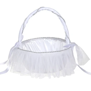 Romantic Bowknot White Satin Wedding Ceremony Party Flower Girl Basket N Lace Wedding Supplies
Romantic Bowknot White Satin Wedding Ceremony Party Flower Girl Basket N Lace Wedding Supplies