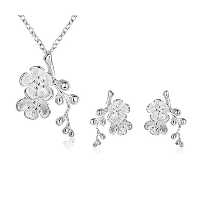 Silver Color Wedding Cherry Blossoms Sakura Flower Jewelry Sets Woman Earrings and Necklace Jewelry Set 50% Off
Silver Color Wedding Cherry Blossoms Sakura Flower Jewelry Sets Woman Earrings and Necklace Jewelry Set 50% Off