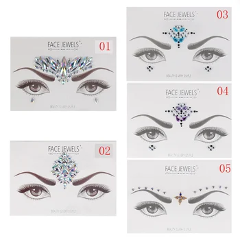 

1PC 3D Crystal Stickers Body Art Temporary Eyes Tattoo Transfer Eyeshadow Eyeliner Face Fashion Beauty Dacoration Tools