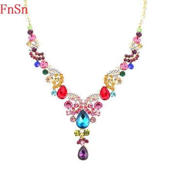 FnSn New Hot Crystal Flower Necklace Choker Trendy Women Colorful Collar Gold Color Zinc Alloy Fashion Jewelry Gift Chain N161
FnSn New Hot Crystal Flower Necklace Choker Trendy Women Colorful Collar Gold Color Zinc Alloy Fashion Jewelry Gift Chain N161