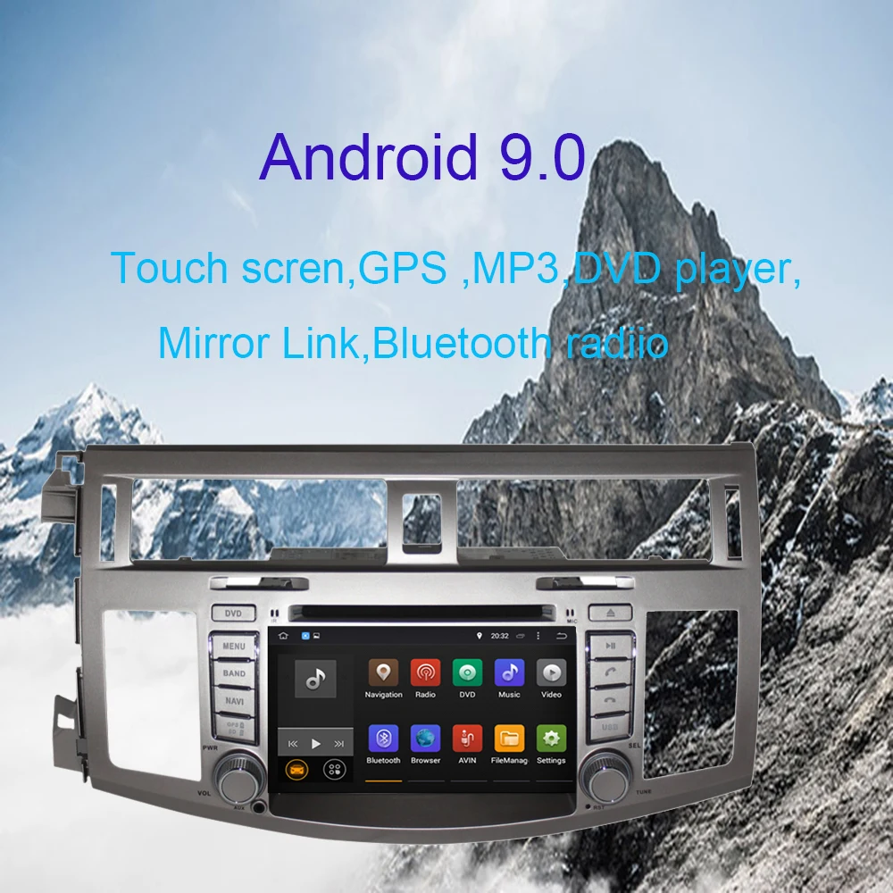 Discount Android 9.0 Octa Core 4GB RAM Car GPS Navigation For Toyota Avalon 2007 2008 2009 2010 CD DVD Multimedia Player Bluetooth Wifi 0