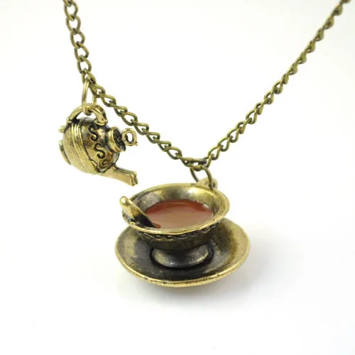 Fashion vintage style necklace women jewelry antique bronze plated cute coffee cup teapot pendant necklace NL-1470
Fashion vintage style necklace women jewelry antique bronze plated cute coffee cup teapot pendant necklace NL-1470