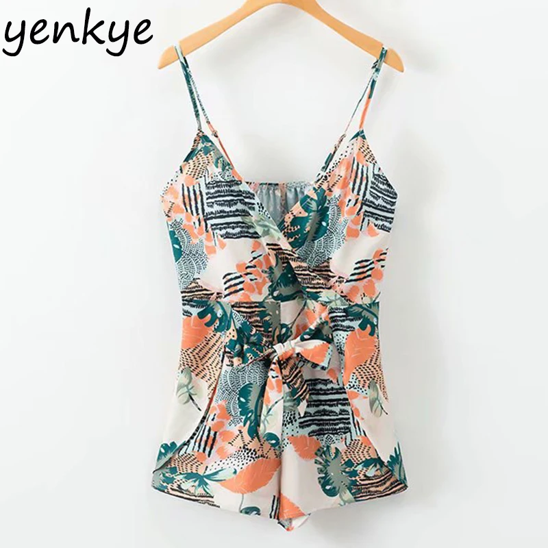 Multicolor Print Wrap Sexy Sling Summer Jumpsuit Women Cross V Neck Backless Sleeveless Casual Boho Beach Jumpsuit Short
Multicolor Print Wrap Sexy Sling Summer Jumpsuit Women Cross V Neck Backless Sleeveless Casual Boho Beach Jumpsuit Short