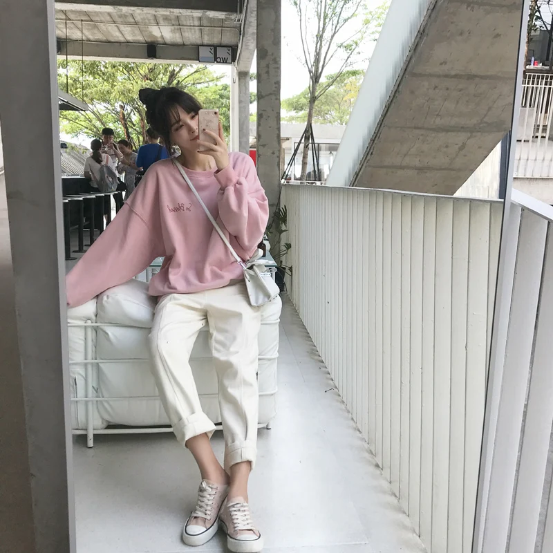 Mishow 2019 Women Pink Hoodies Pullover Loose Letters Printed Sweatshirts Casual Female Coat MX19A6707
Mishow 2019 Women Pink Hoodies Pullover Loose Letters Printed Sweatshirts Casual Female Coat MX19A6707