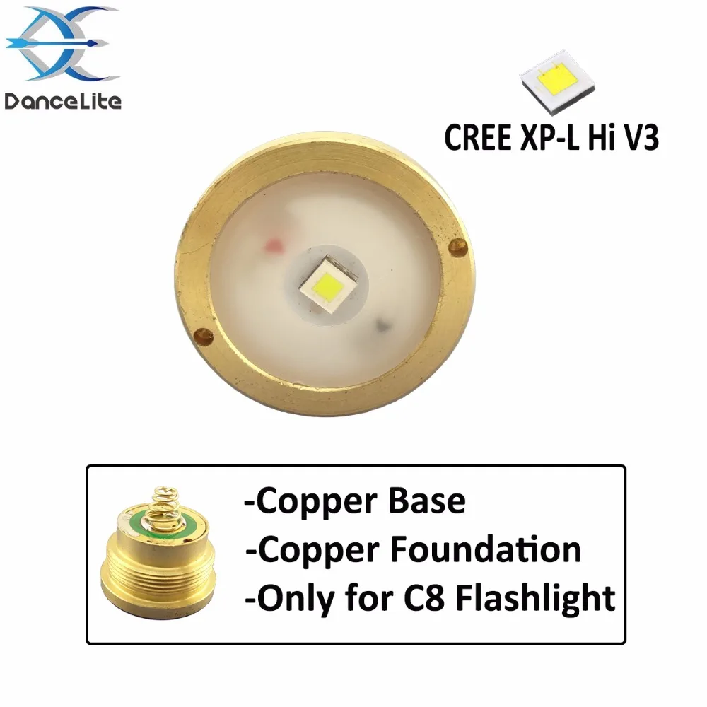 1PC All Copper Star Base XP-L Hi V3 6500K LED Module, Brass Foundation LED Drop-in For C8 Flashlight
1PC All Copper Star Base XP-L Hi V3 6500K LED Module, Brass Foundation LED Drop-in For C8 Flashlight