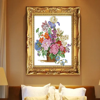 Free shopping Flower basket Cross Stitch Kits Flowers Printed patterns canvas Bedroom Embroidery Needlework set Easy Handmade
Free shopping Flower basket Cross Stitch Kits Flowers Printed patterns canvas Bedroom Embroidery Needlework set Easy Handmade