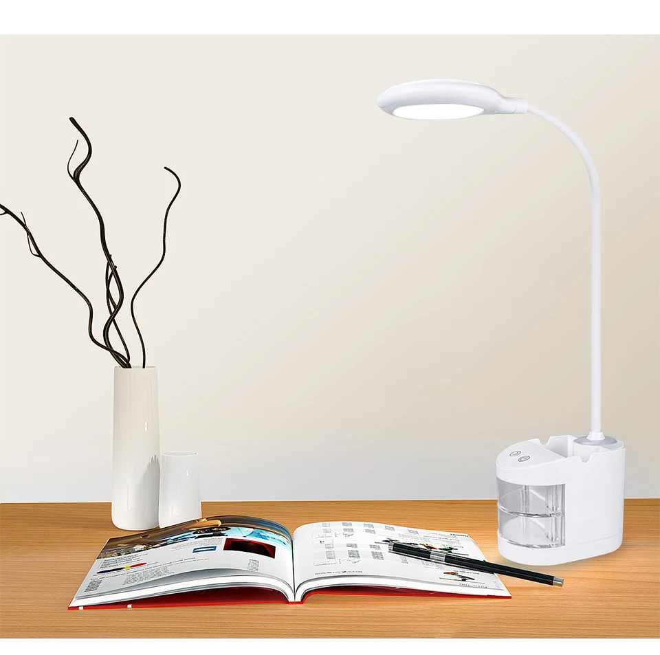 Touch Sensor Night Light Student Study Book Reading Light with Pen Holder 18650 USB LED 3 Modes 4000K Eye Protection Desk Lamp (14)