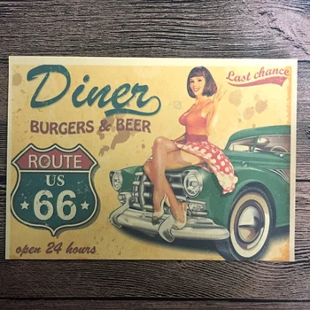 Free ship Vintage Route 66 Gas Car Old Poster Retro Wall Art Crafts Paper Living Room bar Paint Sticker 42x30cm ZNP-B066 
Free ship Vintage Route 66 Gas Car Old Poster Retro Wall Art Crafts Paper Living Room bar Paint Sticker 42x30cm ZNP-B066