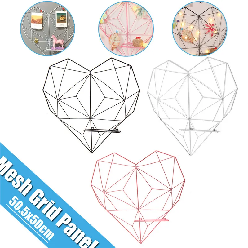 Metal Love Heart Shape Mesh Grid Panel Decor Photo Wall Art Display Organizer Storage Rack Holder Home Bedroom DIY Decoration
Metal Love Heart Shape Mesh Grid Panel Decor Photo Wall Art Display Organizer Storage Rack Holder Home Bedroom DIY Decoration