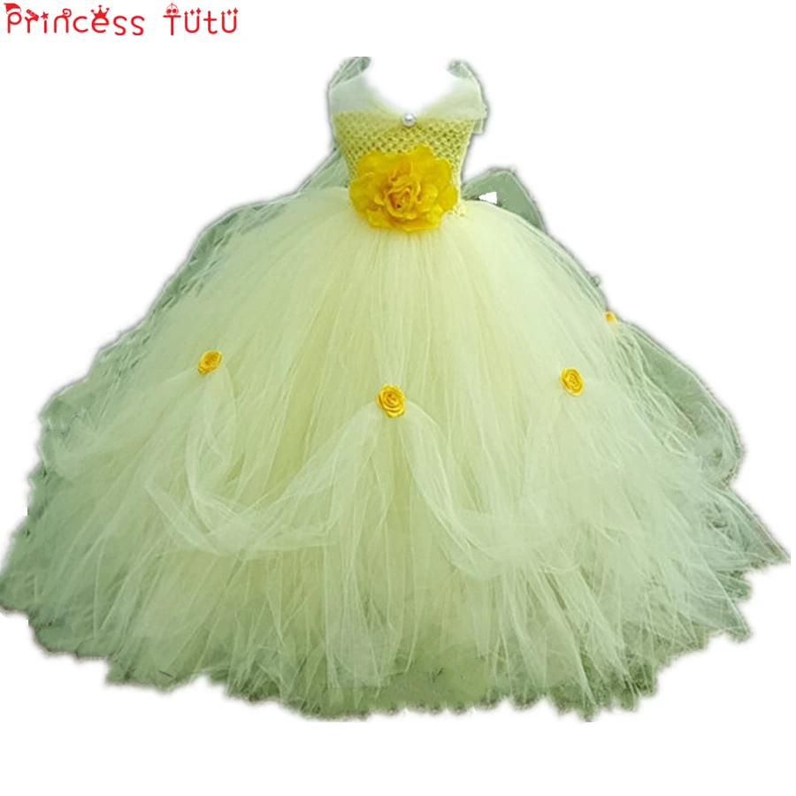 PRINCESS TUTU Yellow Belle Costume Handmade Flower Kids Dress Halloween Costume Party Cosplay Belle Dress Girls Dresses w069
PRINCESS TUTU Yellow Belle Costume Handmade Flower Kids Dress Halloween Costume Party Cosplay Belle Dress Girls Dresses w069