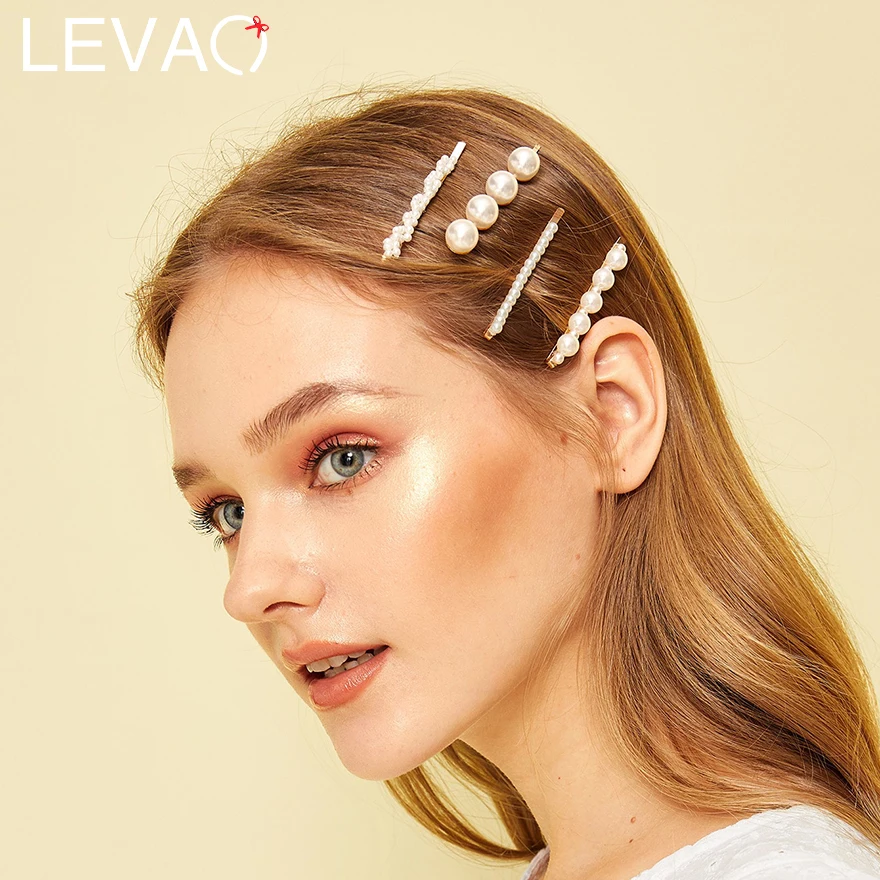 Levao New Fashion Girls Irregular Hairpins Faux Pearl Decor Hair Clips 4pcs Geometric Gold Alloy Hair Accessories for Women
Levao New Fashion Girls Irregular Hairpins Faux Pearl Decor Hair Clips 4pcs Geometric Gold Alloy Hair Accessories for Women