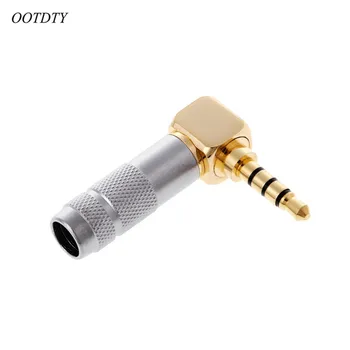 OOTDTY Brass Stereo 3.5mm 4 Pole 90 Degree Repair Headphone Jack Plug Cable Solder
OOTDTY Brass Stereo 3.5mm 4 Pole 90 Degree Repair Headphone Jack Plug Cable Solder