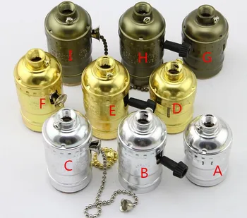 4PCS/Lot Brass/Golden/Silver/Black Vintage E27 Aluminum Zipper Switch Lamp Holder Socket Apply In Edison Bulb DIY Pendant Light
4PCS/Lot Brass/Golden/Silver/Black Vintage E27 Aluminum Zipper Switch Lamp Holder Socket Apply In Edison Bulb DIY Pendant Light