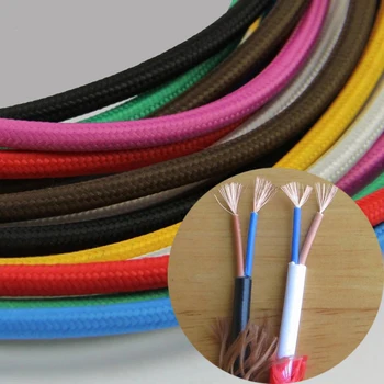 11 Candy Color 10M/lot 0.75mm Vintage Fabric Electrical Cable Retro Electric Wire For LED Pendant Light Black Yellow Lamp Cord
11 Candy Color 10M/lot 0.75mm Vintage Fabric Electrical Cable Retro Electric Wire For LED Pendant Light Black Yellow Lamp Cord