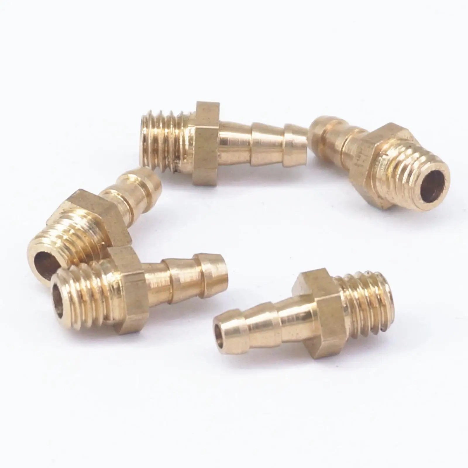 LOT 5 Hose Barb I/D 4mm x M6 Metric Male Thread Brass coupler Splicer Connector fitting for Fuel Gas Water
LOT 5 Hose Barb I/D 4mm x M6 Metric Male Thread Brass coupler Splicer Connector fitting for Fuel Gas Water