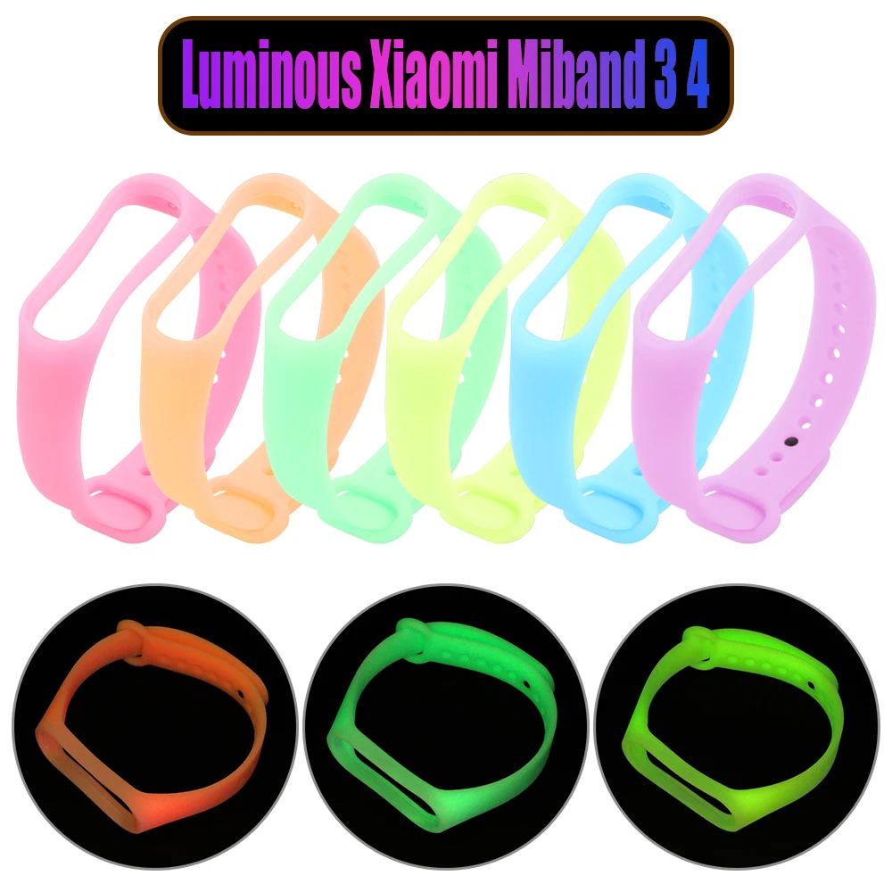 New Fashion Glowing Colorful Watch Band Adjustable Bangle Soft Silicone Strap Luminous Wristband Bracelet For Xiaomi Mi Band 3 4
New Fashion Glowing Colorful Watch Band Adjustable Bangle Soft Silicone Strap Luminous Wristband Bracelet For Xiaomi Mi Band 3 4