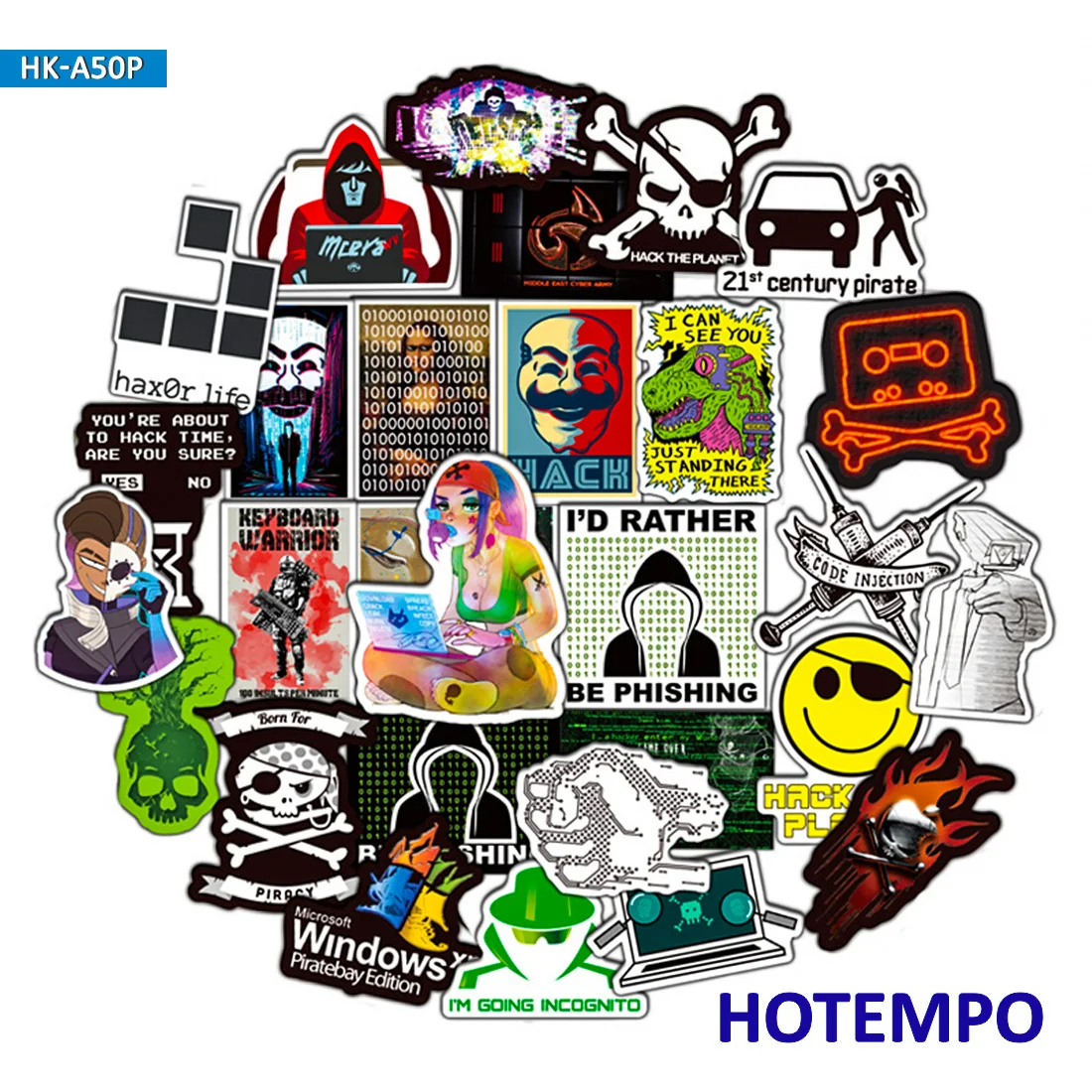 50pcs Hackers Graffiti Stickers Programming Internet Html Software Geek for Mobile Phone Laptop Luggage Skateboard Decal Sticker
50pcs Hackers Graffiti Stickers Programming Internet Html Software Geek for Mobile Phone Laptop Luggage Skateboard Decal Sticker