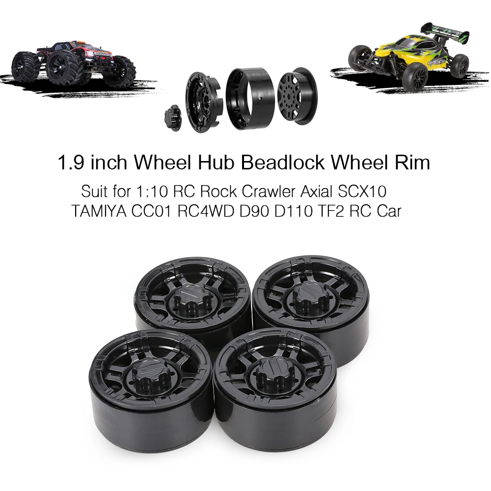 4pcs 1.9 inch Wheel Hub Beadlock Wheel Rim for 1:10 RC Rock Crawler Axial SCX10 TAMIYA CC01 RC4WD D90 D110 TF2 RC Car Part
4pcs 1.9 inch Wheel Hub Beadlock Wheel Rim for 1:10 RC Rock Crawler Axial SCX10 TAMIYA CC01 RC4WD D90 D110 TF2 RC Car Part