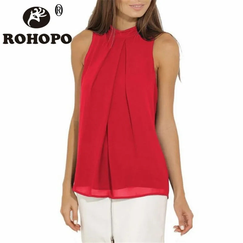 Wholesale Price Women Sleeveless Chiffon Blouse Casual Summer Halter Pullover Chiffon Shirts 2019 Girl Summer Beach Travel Shirt
Wholesale Price Women Sleeveless Chiffon Blouse Casual Summer Halter Pullover Chiffon Shirts 2019 Girl Summer Beach Travel Shirt
