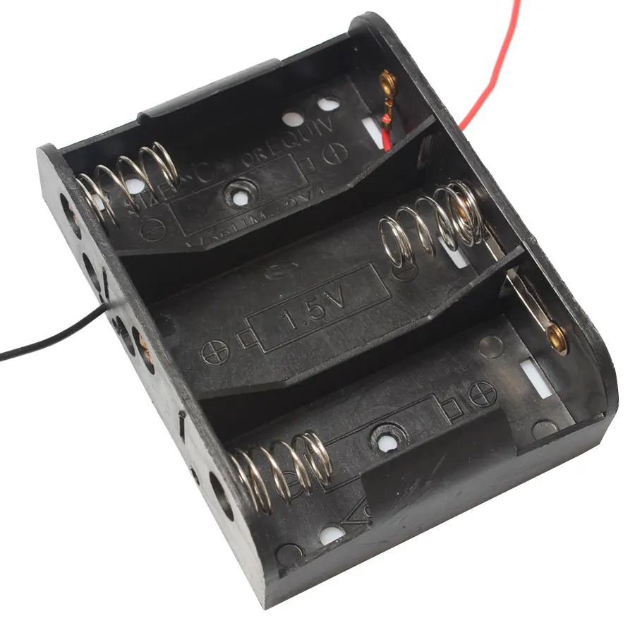 1PCS/lot No. 2 3-Cell Battery Box/Case With thicker Wire Leaded For 2 x C Size 4.5V Batteries 79.37*58.54*22.0mm
1PCS/lot No. 2 3-Cell Battery Box/Case With thicker Wire Leaded For 2 x C Size 4.5V Batteries 79.37*58.54*22.0mm