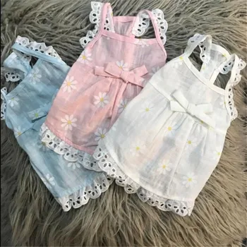 Pet Dog Dress 100%Cotton Puppy Clothes Floral Pattern For Small Dogs Lace Bow-Knot Vest Style Skirt Outfit Chihuahua Poodle Pug 
Pet Dog Dress 100%Cotton Puppy Clothes Floral Pattern For Small Dogs Lace Bow-Knot Vest Style Skirt Outfit Chihuahua Poodle Pug