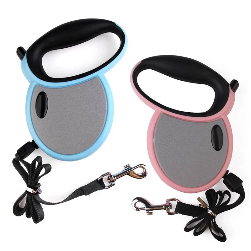 Image Pink Blue 2 Colors 4M Automatic Small Dog Pet Puppy Cat Retractable Stretchy Round Leash Lead Free Shipping