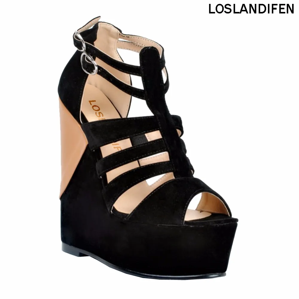Womens Fashion Handmade 15cm Roman Style Patchwork Wadge High Heel Peep-toe Sandals Hot Sale Weekend Party Shoes XD075
Womens Fashion Handmade 15cm Roman Style Patchwork Wadge High Heel Peep-toe Sandals Hot Sale Weekend Party Shoes XD075