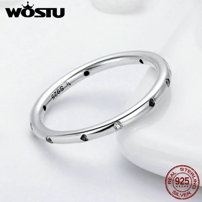 WOSTU Pure 925 Sterling Silver Droplets Heart Stackable Finger Rings For Women Brand Wedding Ring Jewelry Lover Gift FIR374
WOSTU Pure 925 Sterling Silver Droplets Heart Stackable Finger Rings For Women Brand Wedding Ring Jewelry Lover Gift FIR374