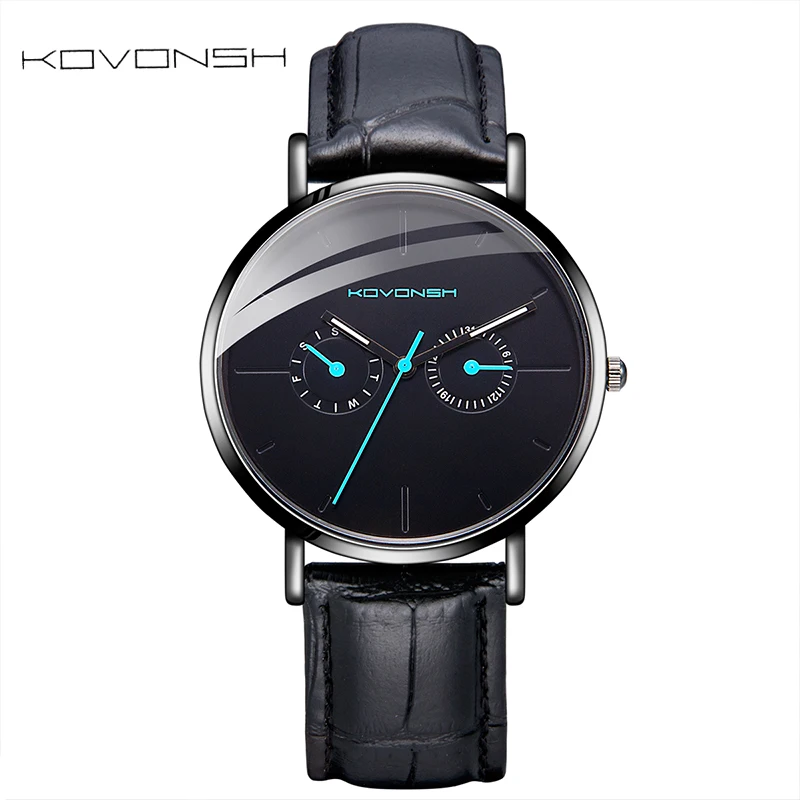 KOVONSH Fashion Genuine Leather Men Watches Men's Watch Business Gentleman Watch Gifts Present Dropshipping With Little Needle
KOVONSH Fashion Genuine Leather Men Watches Men's Watch Business Gentleman Watch Gifts Present Dropshipping With Little Needle