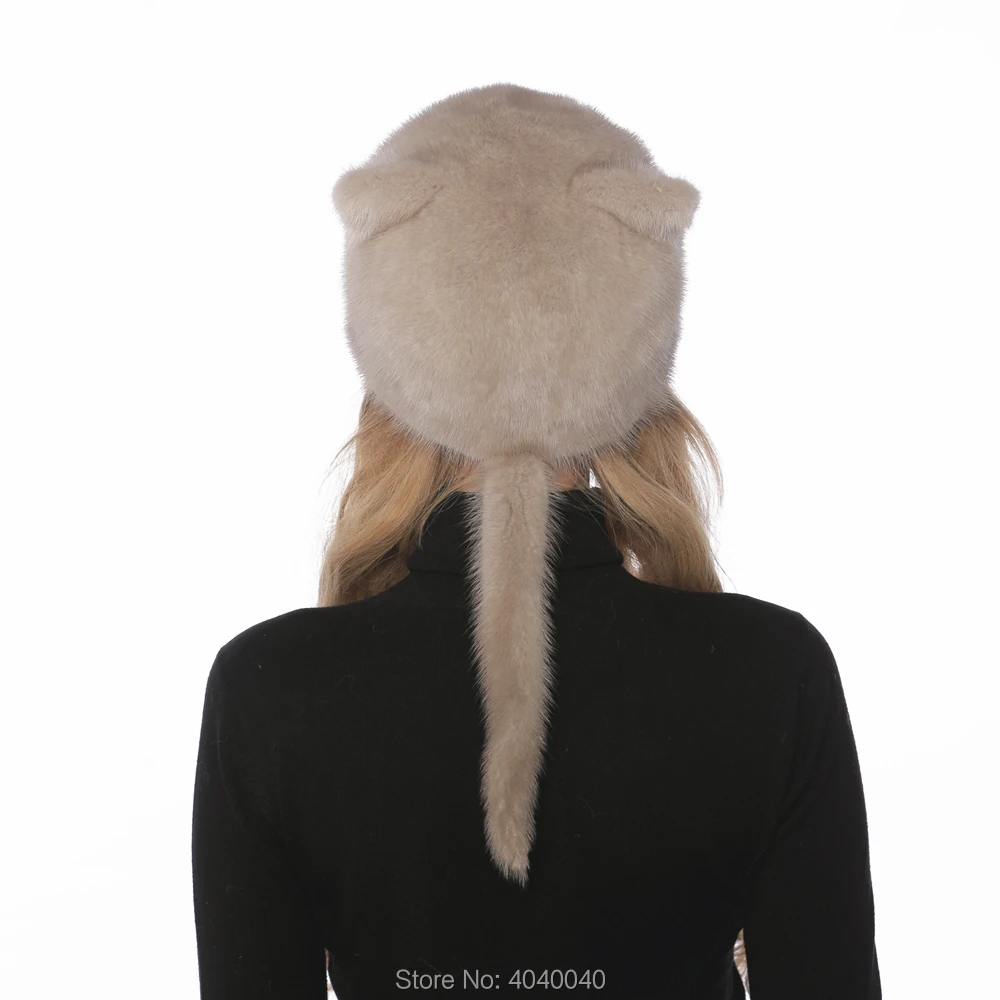 mink hat with tail (3)