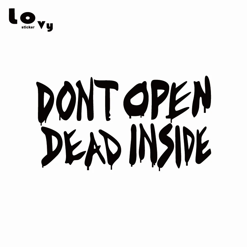 DONT OPEN DEAD INSIDE Vinyl Car Sticker THE WALKING DEAD Car Decal for Car Window Door Body Decoration CR0722
DONT OPEN DEAD INSIDE Vinyl Car Sticker THE WALKING DEAD Car Decal for Car Window Door Body Decoration CR0722